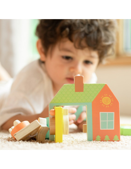 CLASSIC WORLD Drewniane Klocki do Nawlekania