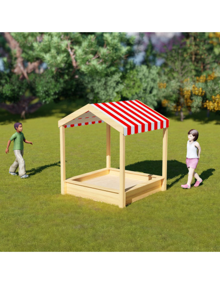 CLASSIC WORLD EDU Drewniana Piaskownica z Daszkiem