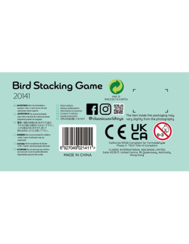 CLASSIC WORLD Gra Edukacyjna Układanie Ptaków