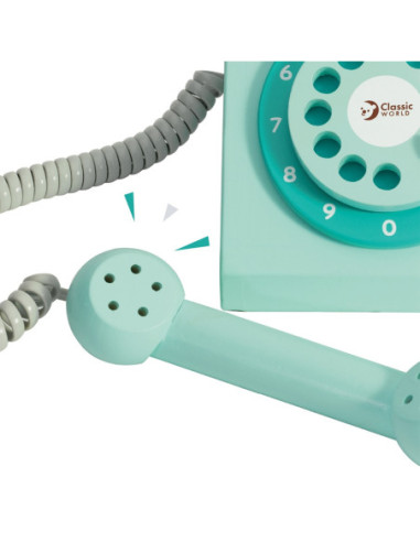 CLASSIC WORLD Telefon Stacjonarny Drewniany Dla Dzieci