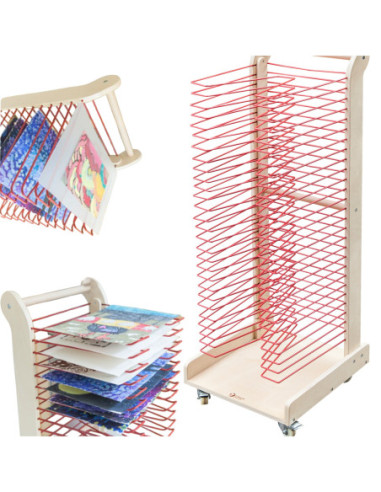 CLASSIC WORLD EDU Stojak do Suszenia Prac Plastycznych - 30 Poziomów