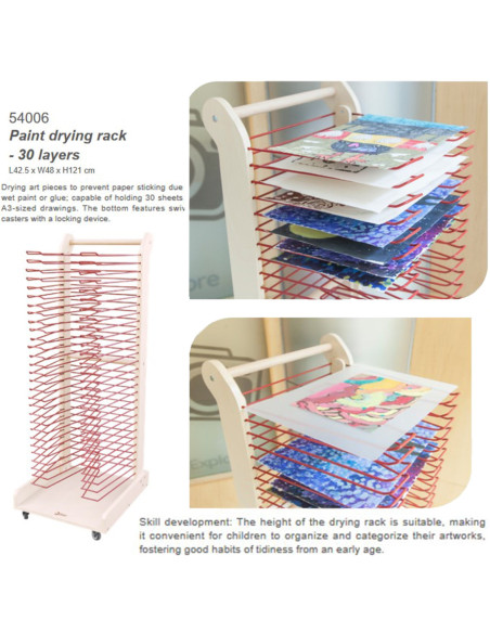 CLASSIC WORLD EDU Stojak do Suszenia Prac Plastycznych - 30 Poziomów