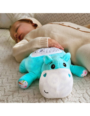 WOOPIE Przytulanka Projektor 2w1 Usypiacz Hipopotam