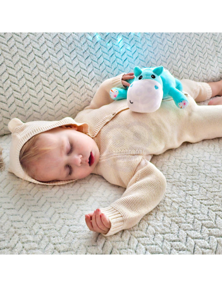 WOOPIE Przytulanka Projektor 2w1 Usypiacz Hipopotam