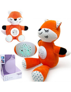 WOOPIE Cuddly Sleeping Toy Projector 2 in 1 Fox - 10 Lullabies