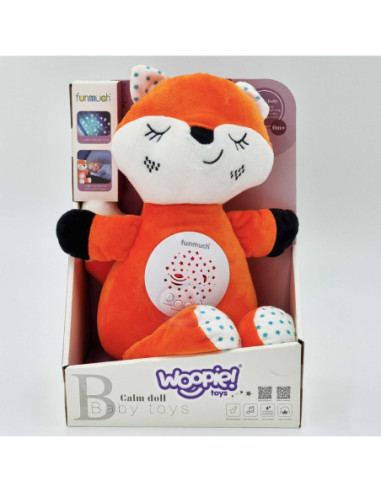 WOOPIE Przytulanka Usypiacz Projektor 2w1 Lis - 10 Kołysanek