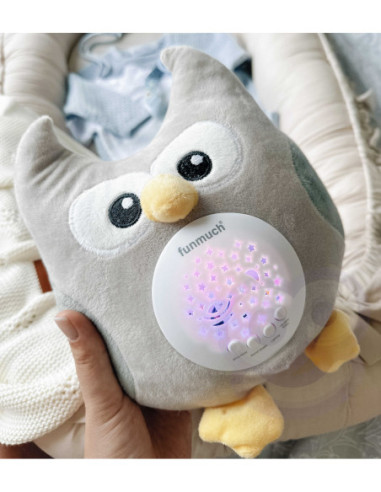 WOOPIE Przytulanka Usypiacz Projektor 2w1 Sówka - 10 Kołysanek