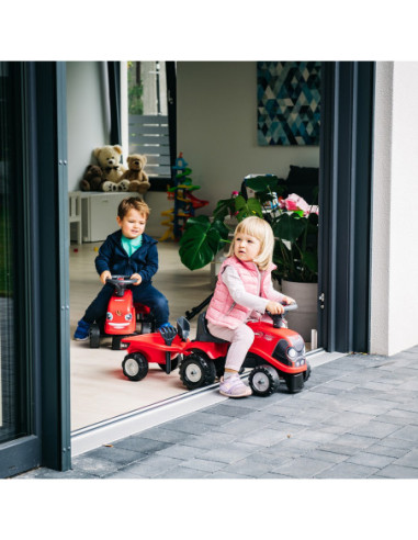 FALK Traktorek Baby Case IH Ride-On Czerwony z Przyczepką + akc. od 12 miesięcy