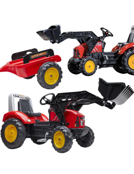 FALK Traktor na Pedały z Przyczepą Red Supercharger