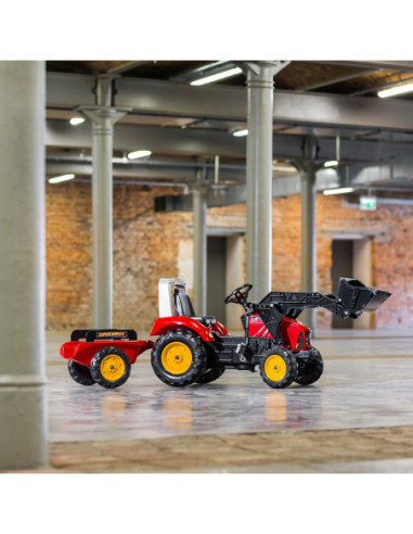 FALK Traktor na Pedały z Przyczepą Red Supercharger