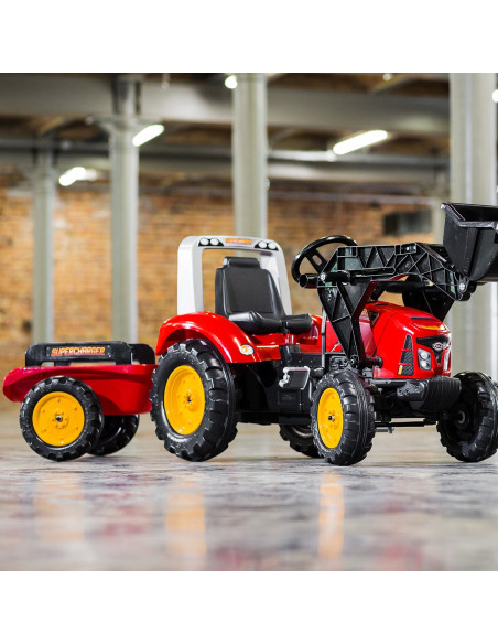 FALK Traktor na Pedały z Przyczepą Red Supercharger