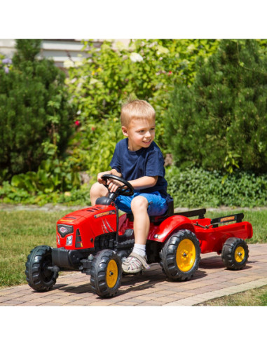 FALK Traktorek Red Supercharger Czerwony Otwierana Maska Od 2 Lat