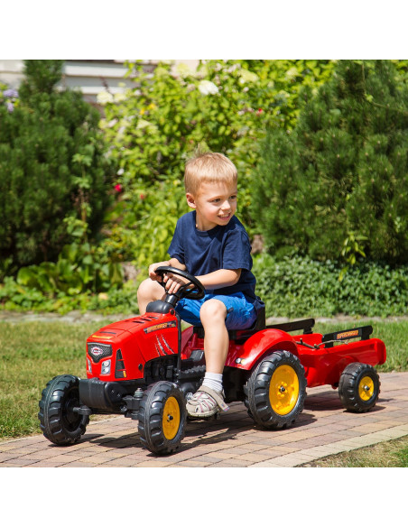 FALK Traktorek Red Supercharger Czerwony Otwierana Maska Od 2 Lat