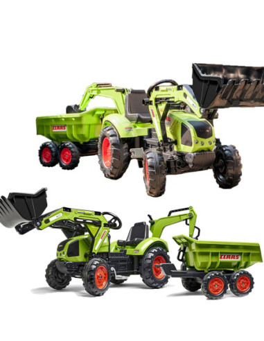 FALK Traktor CLAAS ARION z Przyczepą Maxi i Łyżką