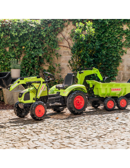 FALK Traktor CLAAS ARION z Przyczepą Maxi i Łyżką