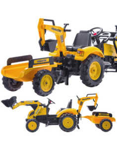 FALK Traktor na Pedały Koparka KOMATSU Łyżka + Przyczepa od 2 lat