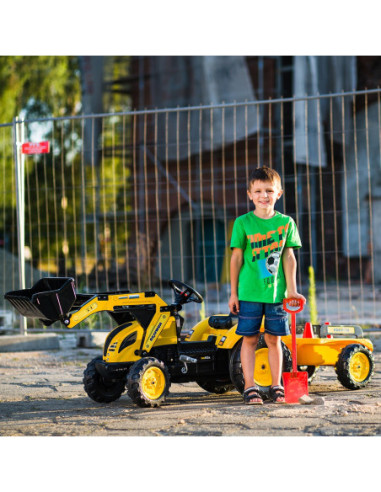 FALK Traktor na Pedały Koparka KOMATSU Łyżka + Przyczepa od 2 lat