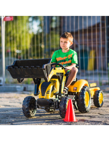 FALK Traktor na Pedały Koparka KOMATSU Łyżka + Przyczepa od 2 lat