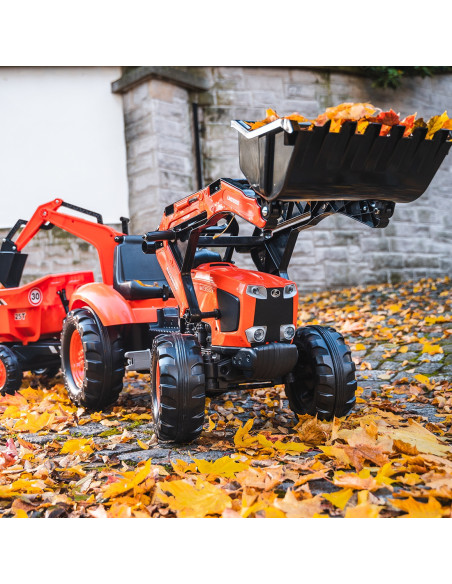 FALK Traktor z Przyczepą Maxi i Łyżką KUBOTA