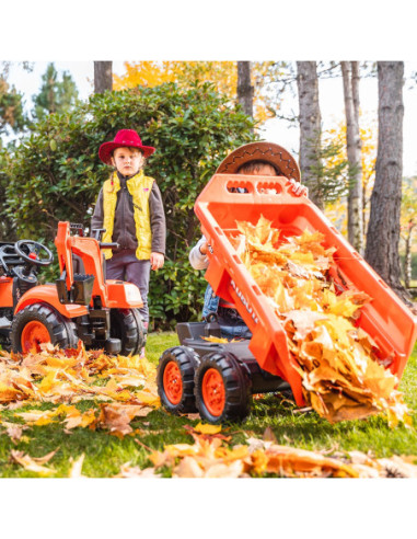 FALK Traktor z Przyczepą Maxi i Łyżką KUBOTA