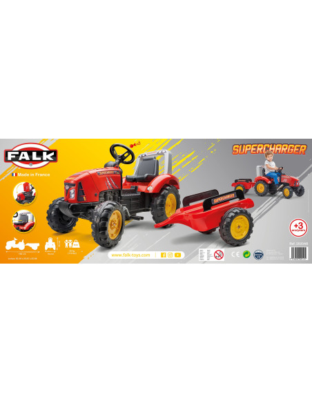 Traktorek na Pedały otwierany Red Supercharger od 3 lat