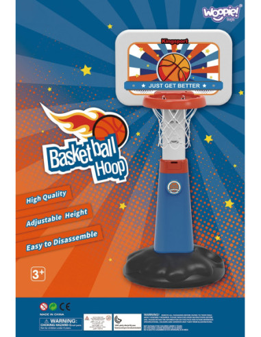 WOOPIE Zestaw Koszykówka Regulacja 99 - 125 cm + Piłka + Pompka
