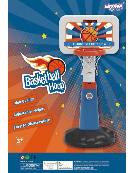 WOOPIE Zestaw Koszykówka Regulacja 99 - 125 cm + Piłka + Pompka