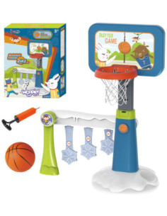 WOOPIE Zestaw 2w1 Koszykówka Bramka do Piłki Nożnej + Piłka + Pompka