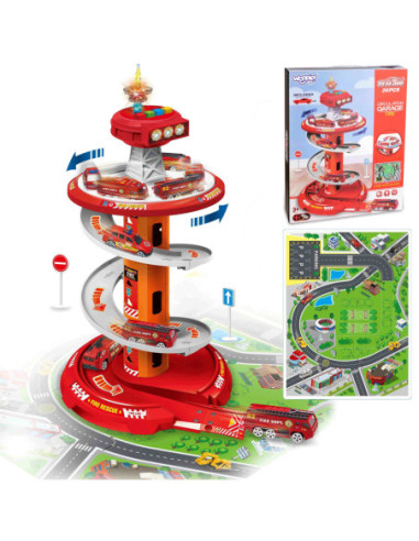 WOOPIE Tor Spirala Garaż dla Samochodzików 3 szt.