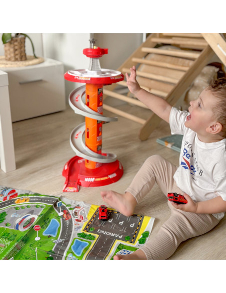 WOOPIE Tor Spirala Garaż dla Samochodzików 3 szt.