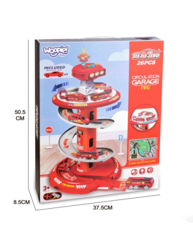 WOOPIE Tor Spirala Garaż dla Samochodzików 3 szt.