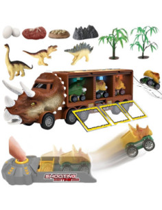 WOOPIE Dinosaur Truck with Launcher and Cars 15 pcs.