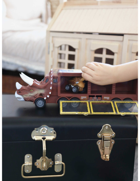 WOOPIE Cięzarówka Dinozaur z Wyrzutnią i Samochodzikami