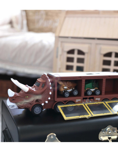 WOOPIE Cięzarówka Dinozaur z Wyrzutnią i Samochodzikami