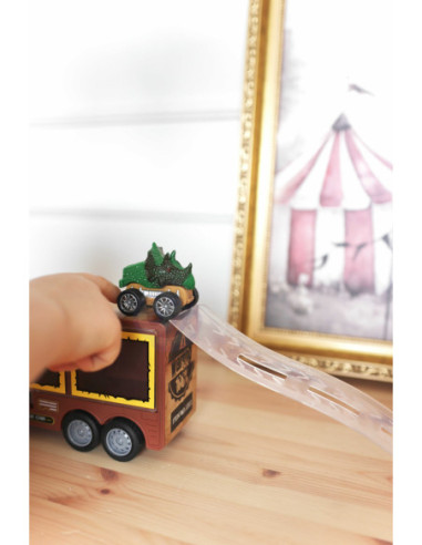 WOOPIE Cięzarówka Dinozaur z Wyrzutnią i Samochodzikami