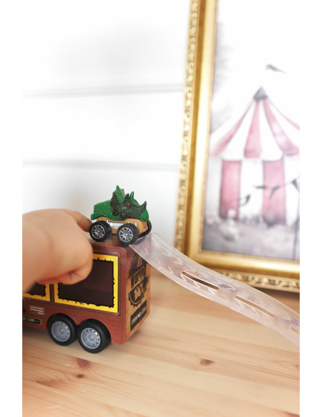 WOOPIE Cięzarówka Dinozaur z Wyrzutnią i Samochodzikami