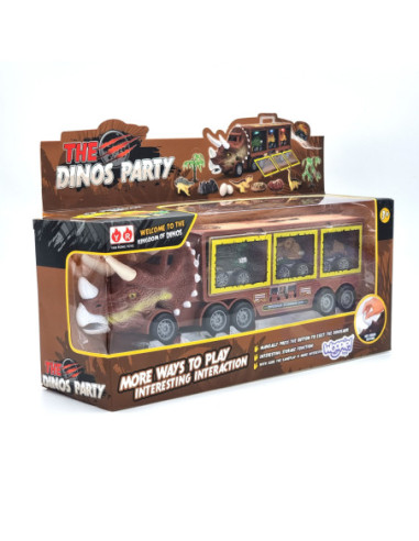 WOOPIE Cięzarówka Dinozaur z Wyrzutnią i Samochodzikami