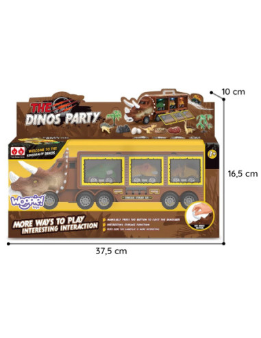 WOOPIE Cięzarówka Dinozaur z Wyrzutnią i Samochodzikami