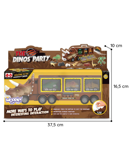 WOOPIE Cięzarówka Dinozaur z Wyrzutnią i Samochodzikami