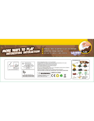 WOOPIE Cięzarówka Dinozaur z Wyrzutnią i Samochodzikami