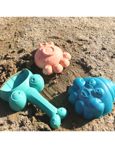 WOOPIE Zestaw do Piasku 3w1 Walizka Krówka + Zabawka Wodna