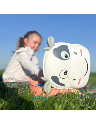 WOOPIE Zestaw do Piasku 3w1 Walizka Krówka + Zabawka Wodna