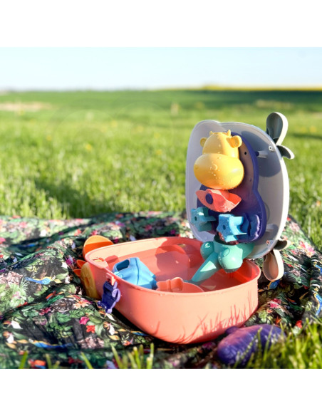 WOOPIE Zestaw do Piasku 3w1 Walizka Krówka + Zabawka Wodna