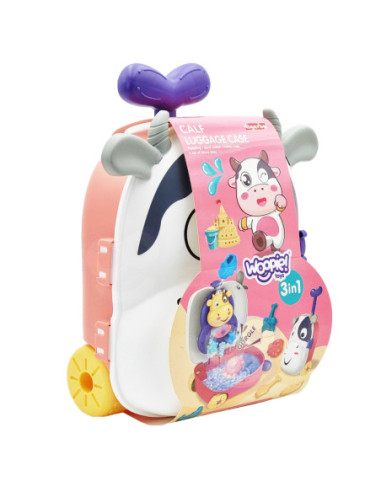 WOOPIE Zestaw do Piasku 3w1 Walizka Krówka + Zabawka Wodna