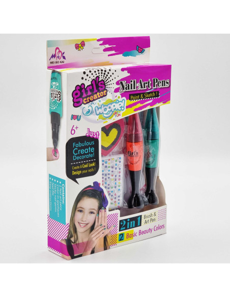 WOOPIE ART&FUN Zestaw do Malowania Paznokci dla Dzieci + 2 Lakiery