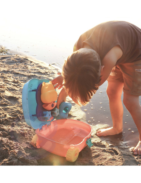 WOOPIE Zestaw do Piasku 3w1 Walizka Hipopotam + Zabawka Wodna