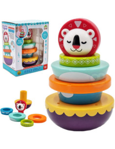 WOOPIE BABY Sensory Toy Pyramid Puzzle for Babies 6 pcs.