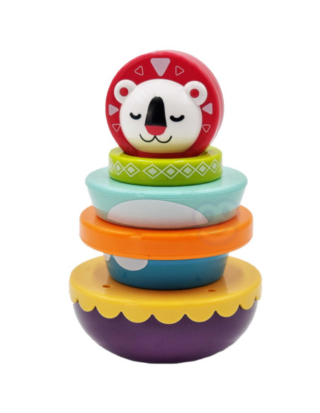 WOOPIE Zabawka Sensoryczna Układanka Piramidka dla Niemowląt 6 el.