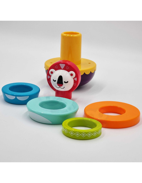 WOOPIE Zabawka Sensoryczna Układanka Piramidka dla Niemowląt 6 el.