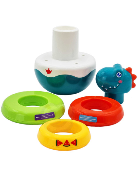 WOOPIE Zabawka Sensoryczna Dino Układanka Piramidka dla Niemowląt